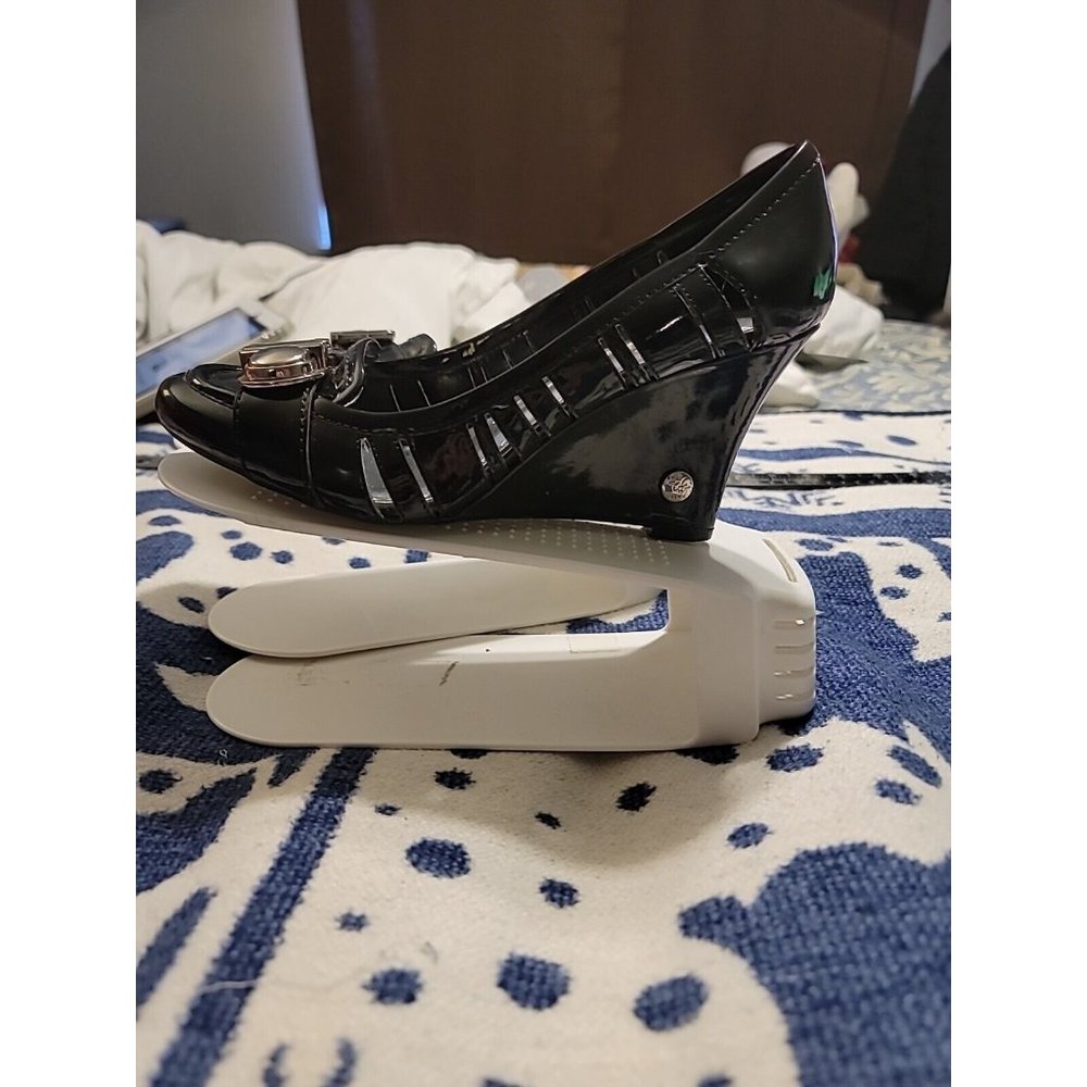 Bcbg Paris PL-Careen Black Wedge Loafer Style Sandals Size 9B
